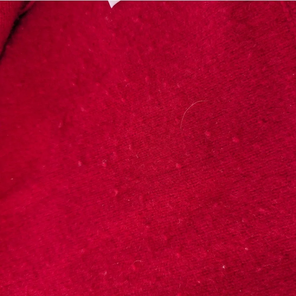 Unbranded Wool Cape Women M Red Asymmetrical Wrap Coat Old Money Minimalist‎